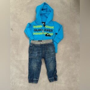 18 month baby quiksilver jacket and children’s place jeans